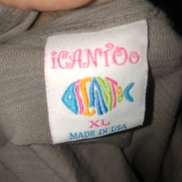 Icantoo XL cardigan- pale gray/ brown depending on light - 100% cotton - Picture 4 of 8